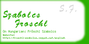 szabolcs froschl business card